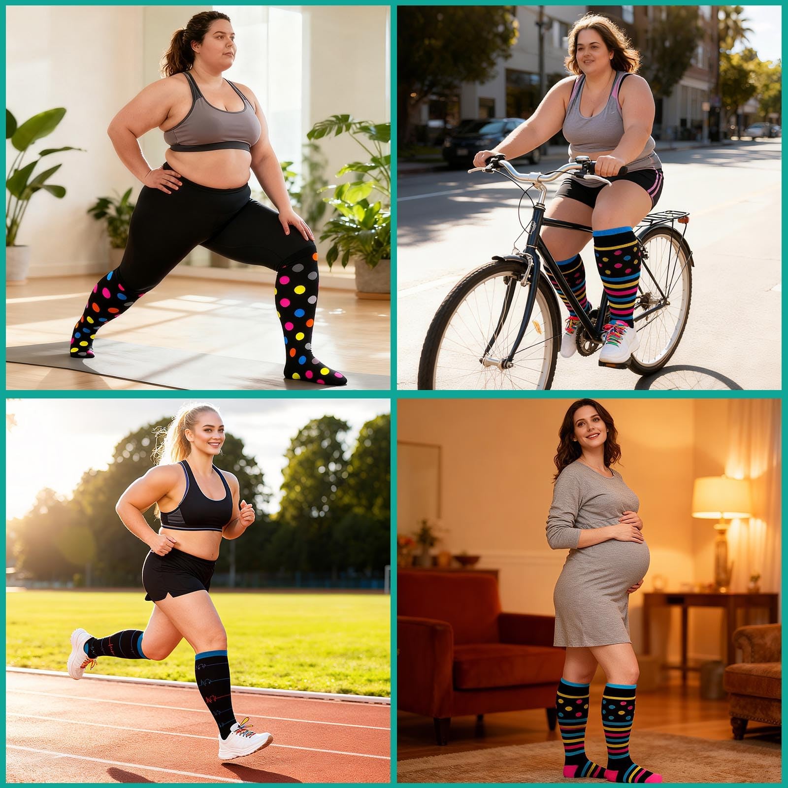 3 Pairs Plus Size Compression Socks: Wide calf Compression Stockings for Men …