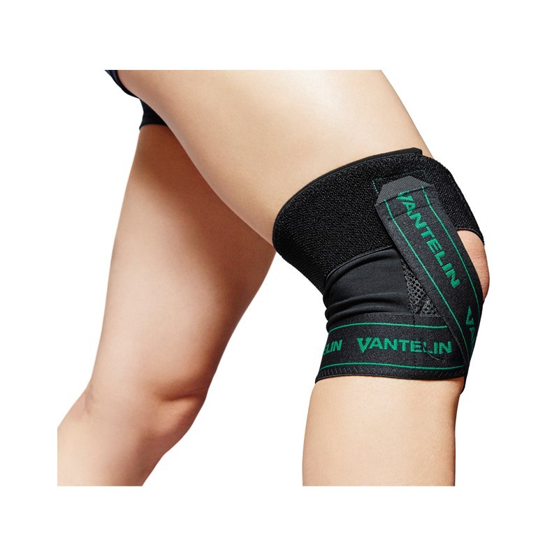 Vantelin Kowa Power Compression Knee Support, Black Heavy Duty Joint Pain Relief