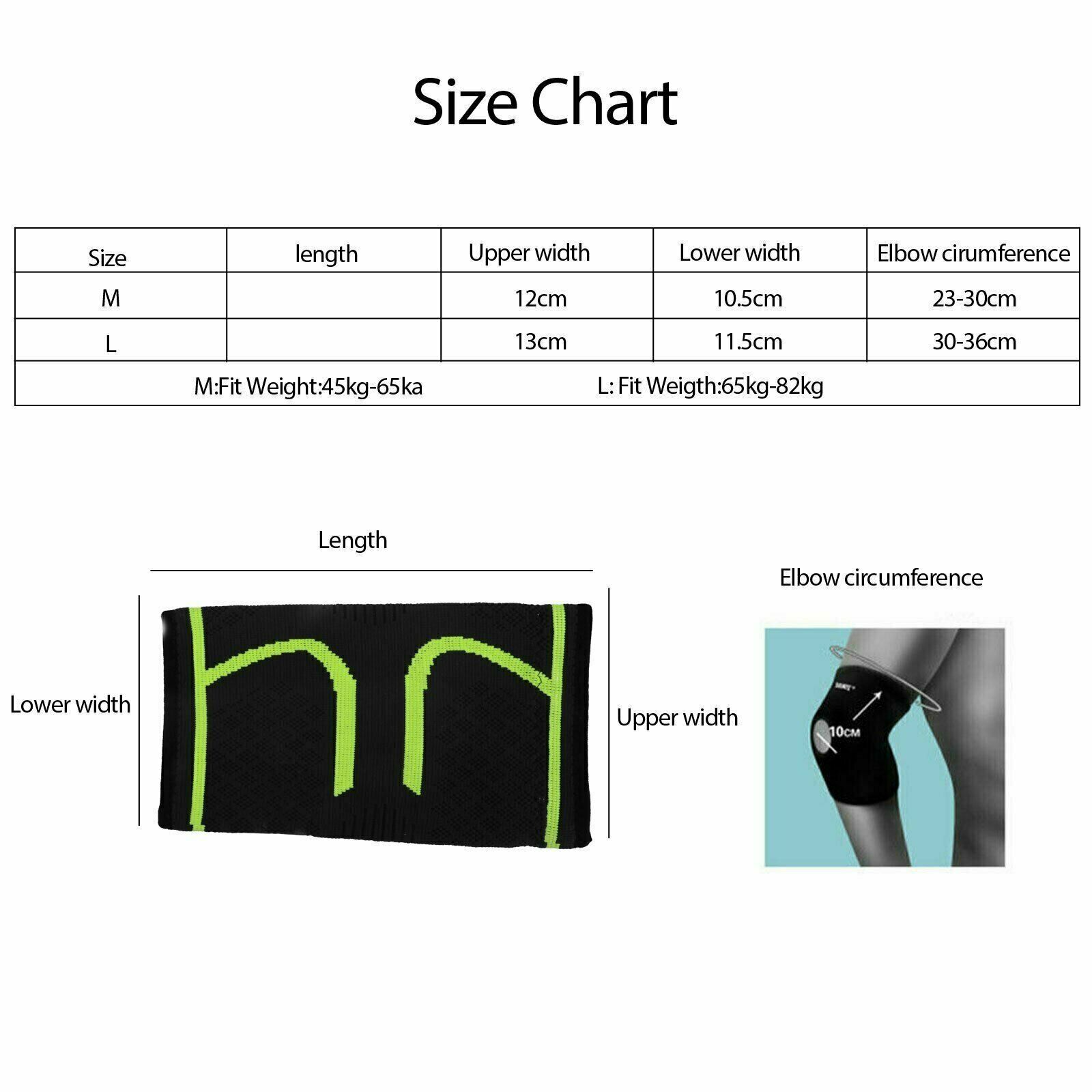 1 Elbow Brace Compression Support Sleeve Arthritis Tendonitis Reduce Joint Pain