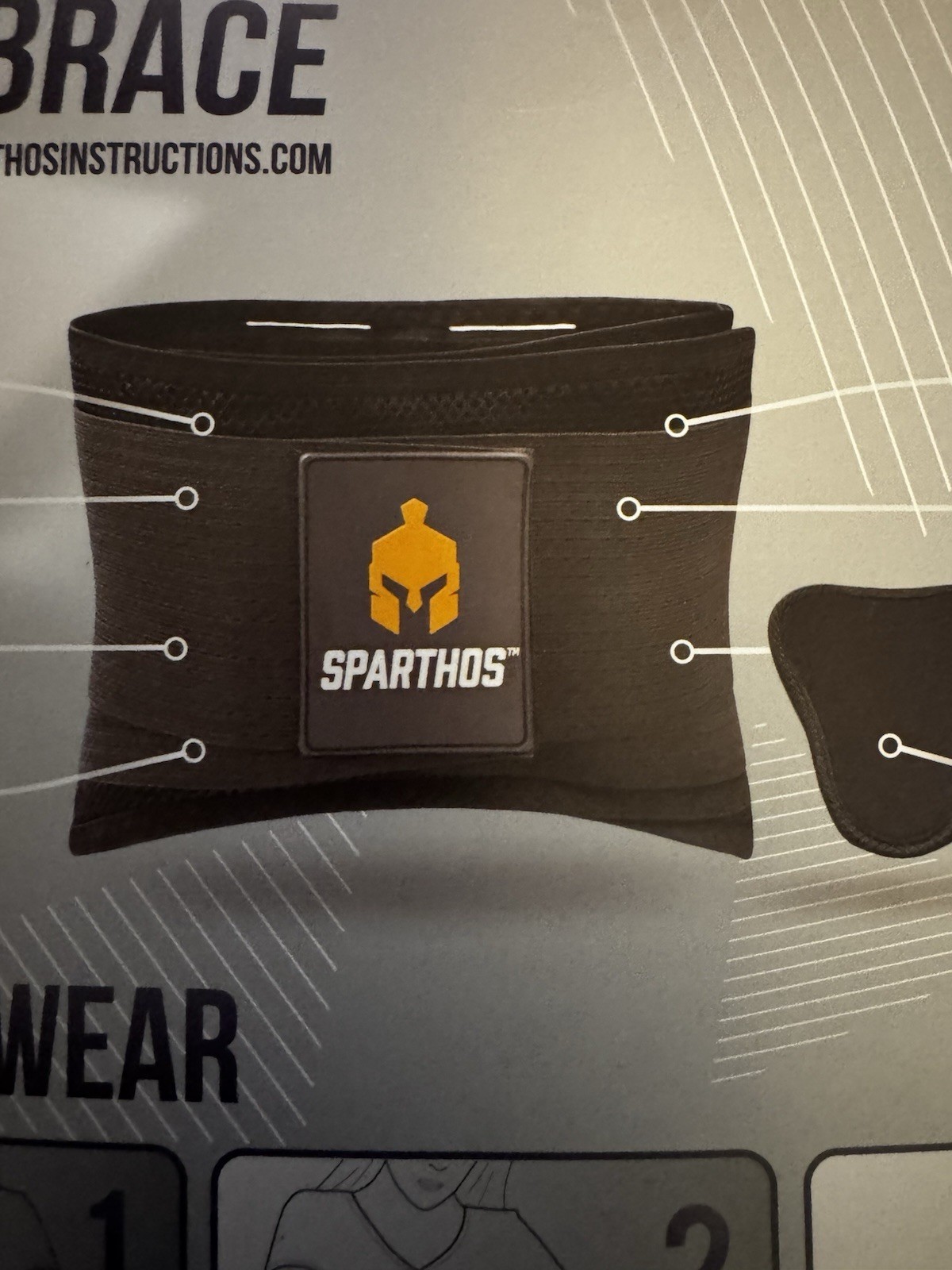 🔥 NEW Sparthos Adjustable Back Support Brace Size LARGE for Men and Women 🔥