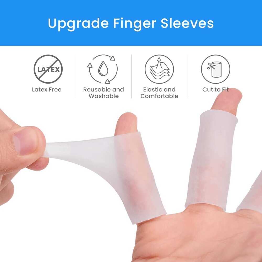10-30pcs Gel Finger Sleeve Protectors, Silicone Finger Sleeve Cushions Protects