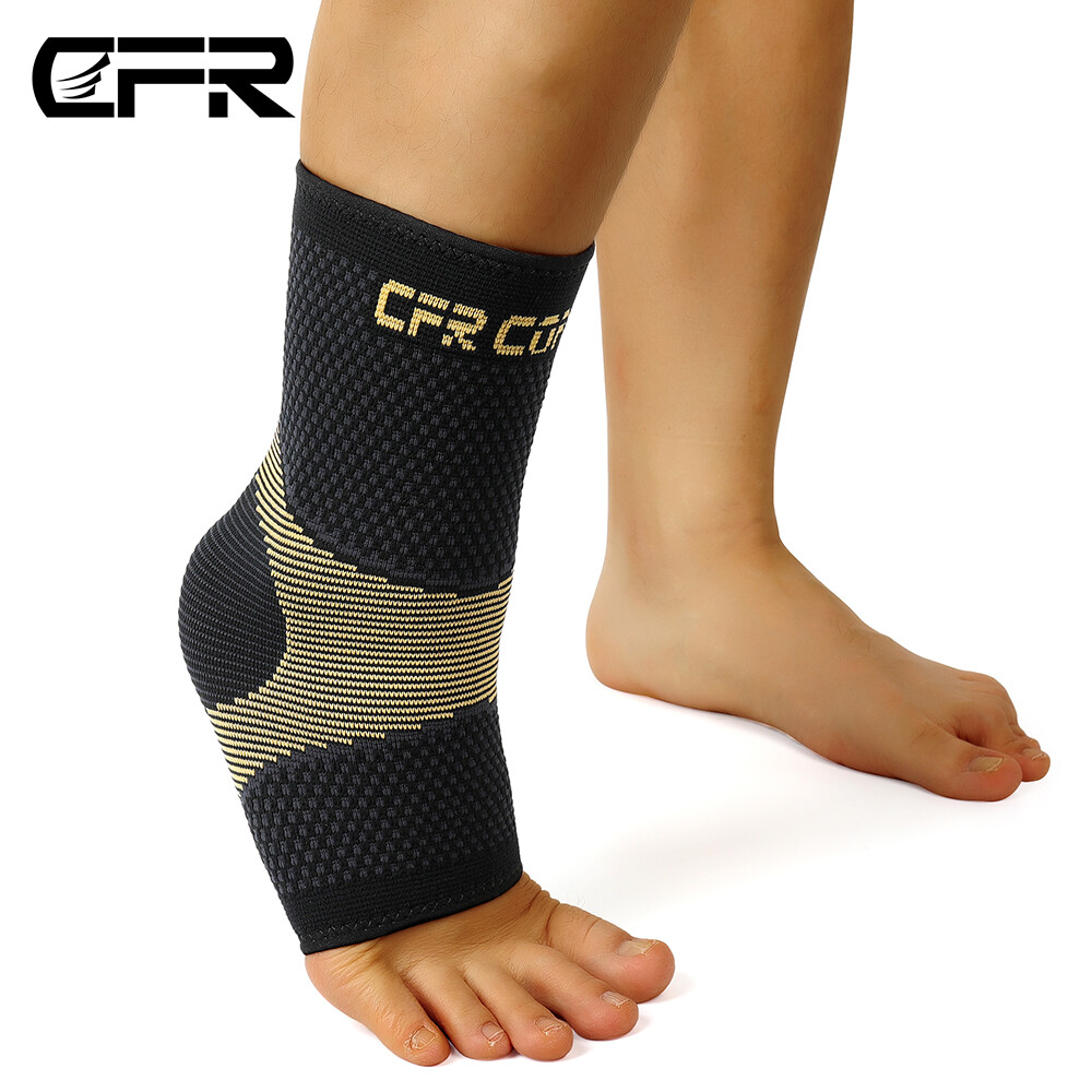 Copper Ankle Brace Support Compression Sleeve Plantar Fasciitis Foot Wrap CFR