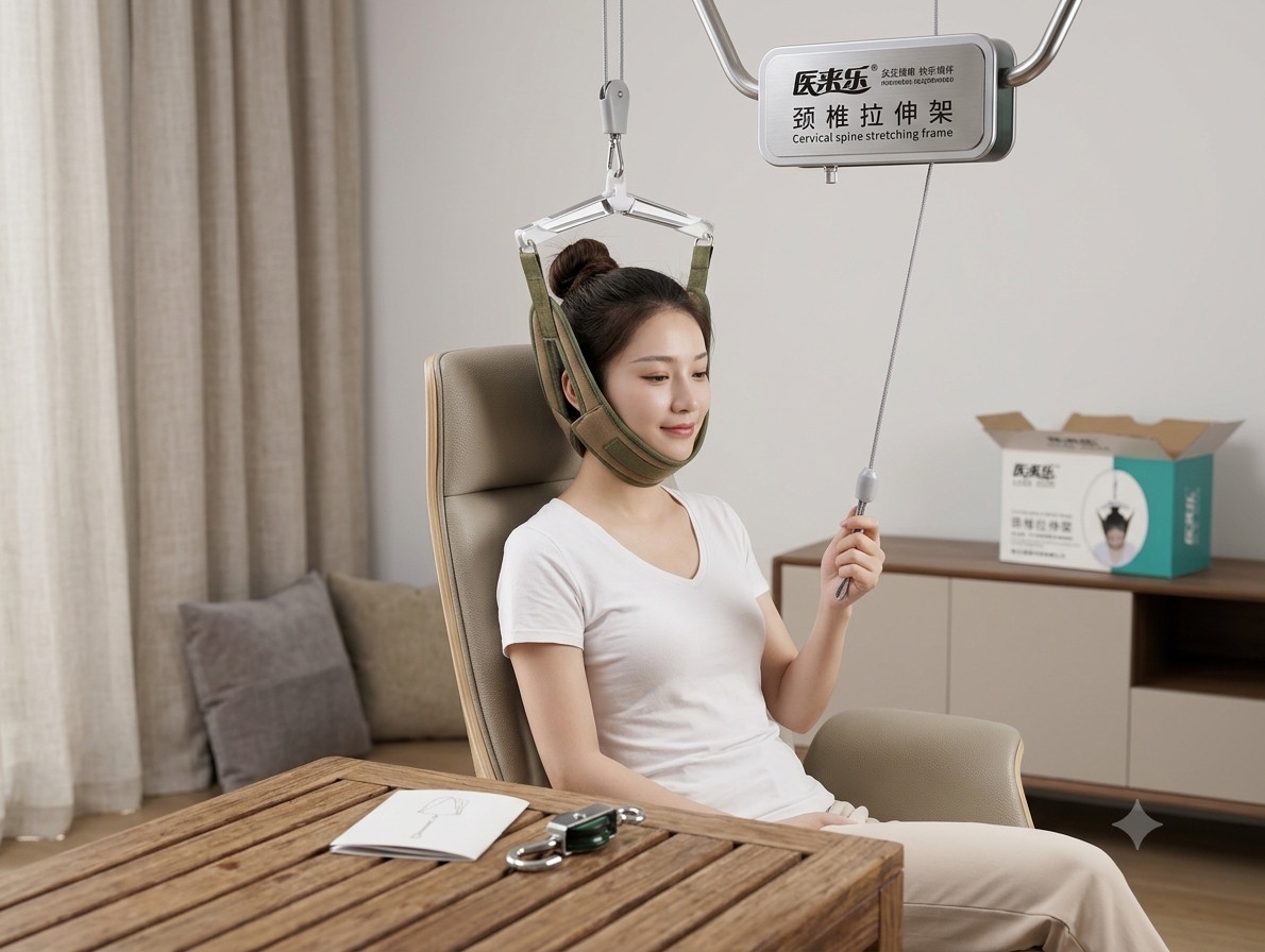 Premium Cervical Spine Stretching Frame | Neck Traction & Spinal Decompr