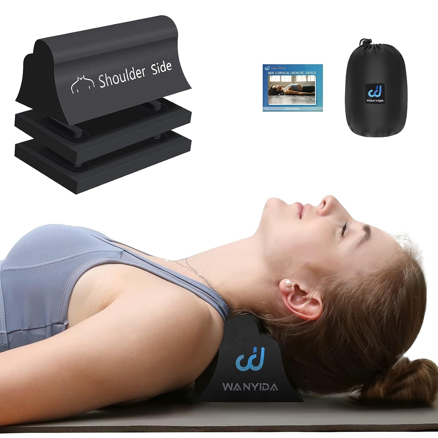 Neck Stretcher Chiropractic Pillow for Pain Relief Neck and Shoulder Relaxer