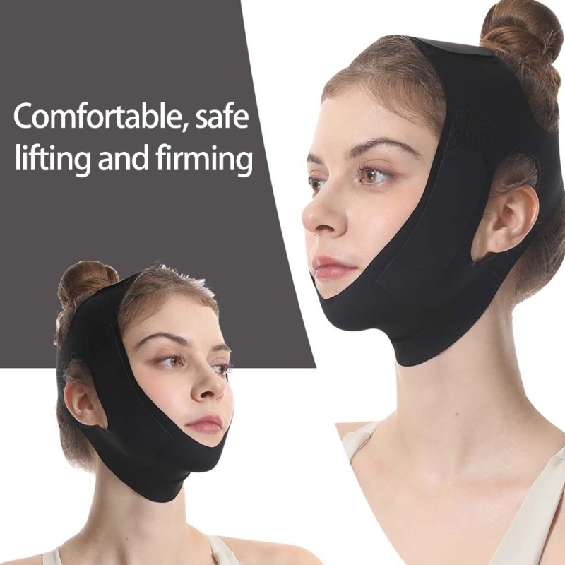 Adjustment Overnight Face Contouring Strap Long Soft Nylon Jawlines Lifting