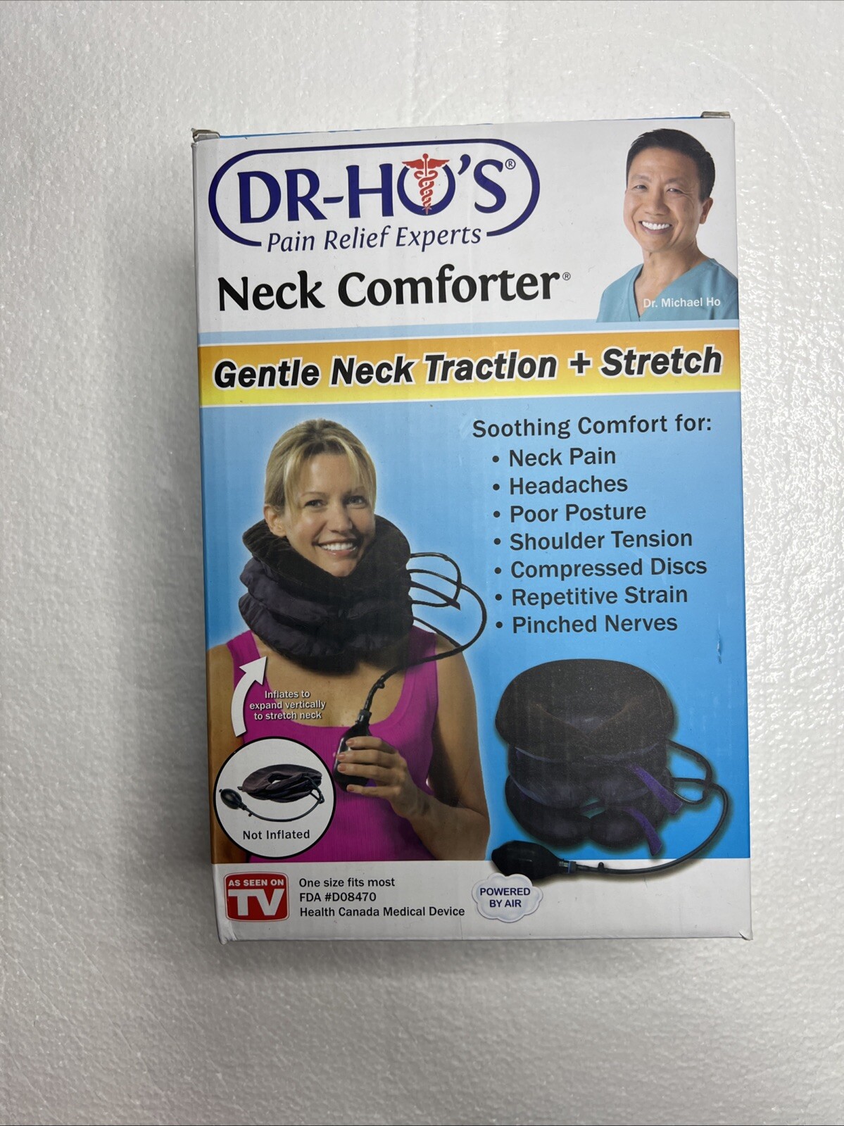 DR-HO’S Pain Relief Experts Neck Comforter Neck Traction Stretch BRAND NEW