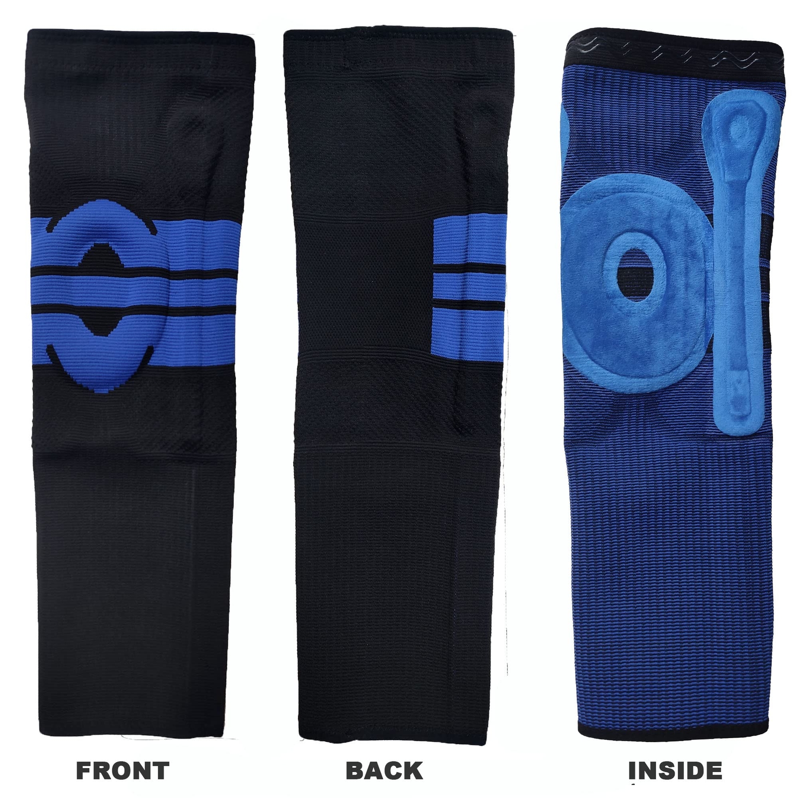 Professional Knee Brace Compression Sleeve Patella Gel Pads Side Stabilizers