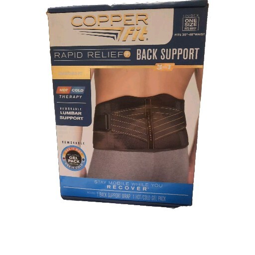 Copper Fit Rapid Relief 3-In-1 Hot/Cold Therapy Back Support One Size