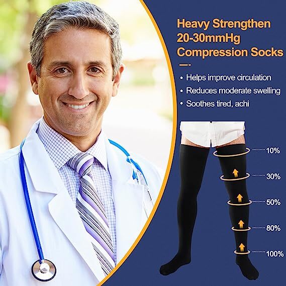 Compression Socks Thigh High Support Stockings Leg Long Socks For Men Women USA