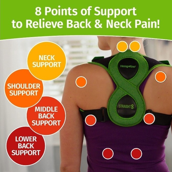 Hempvana Straight8 Fully Adjustable Lightweight Posture Corrector
