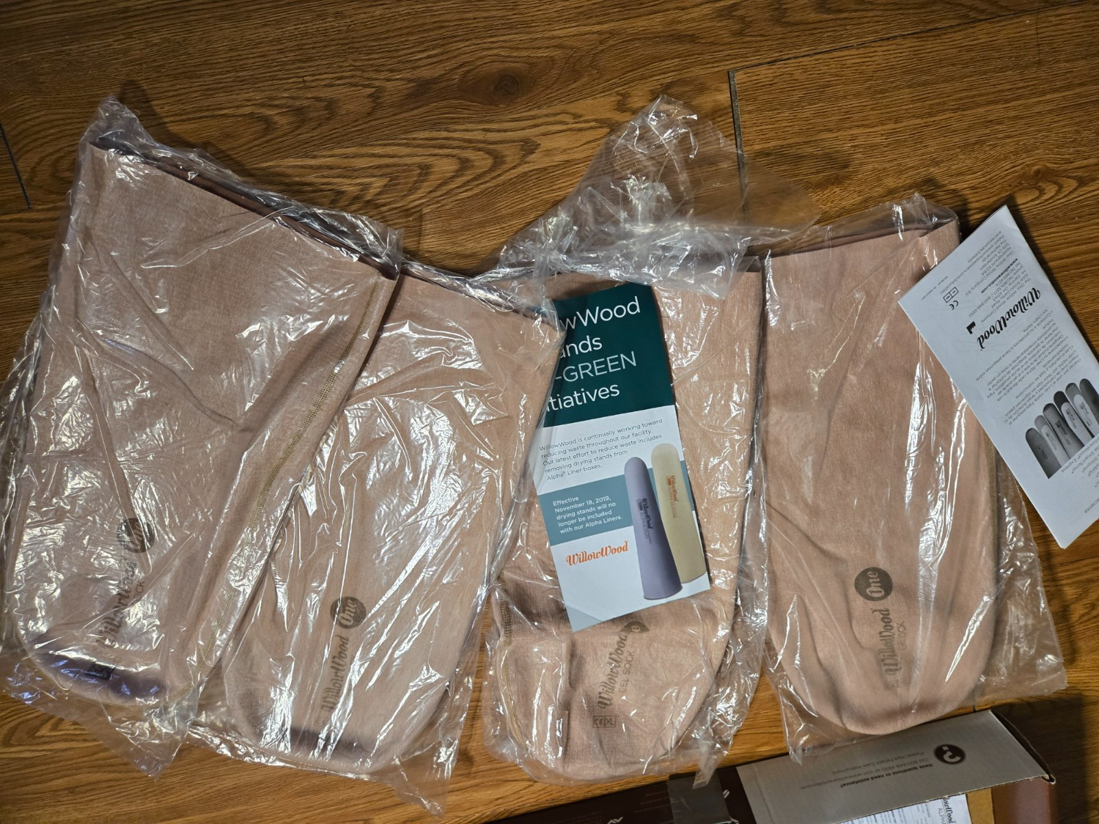 Willow-Wood Gel Sock A/K LARGE. tan in color NEW . 4 units $250.00
