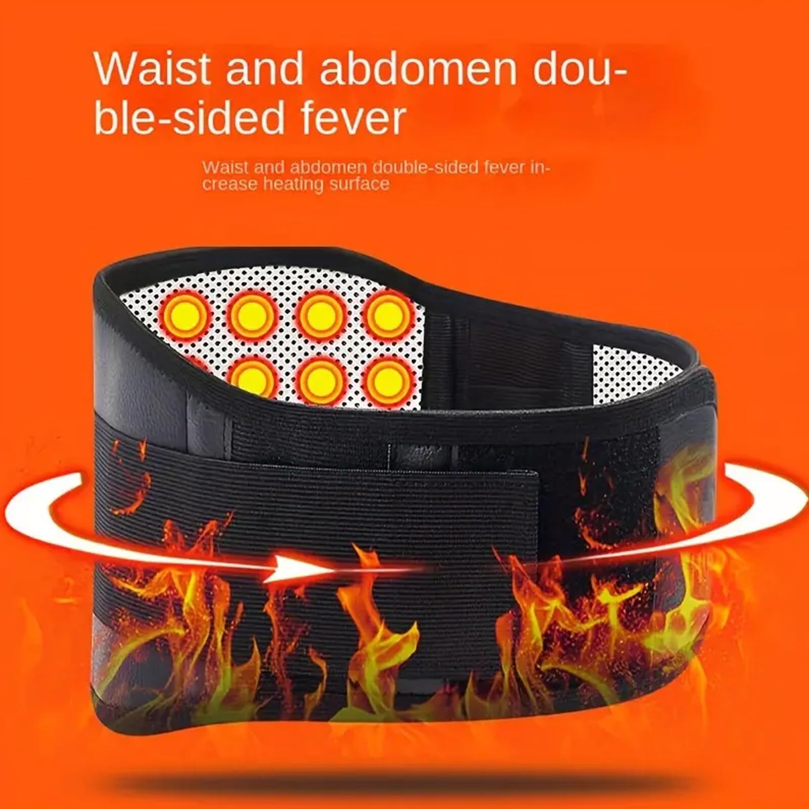 Self Heating Magnetic Hot Back Support Lumbar Lower Back Brace Belt Pain Relief