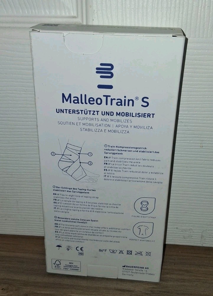 Bauerfeind Malleotrain S Compression Ankle Brace Right Black Stabilizer In Box