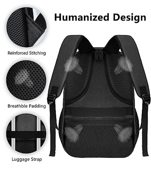 Skaypibs Backpck for Men Women School Backpack for Boys 15.6 Inch A2-black