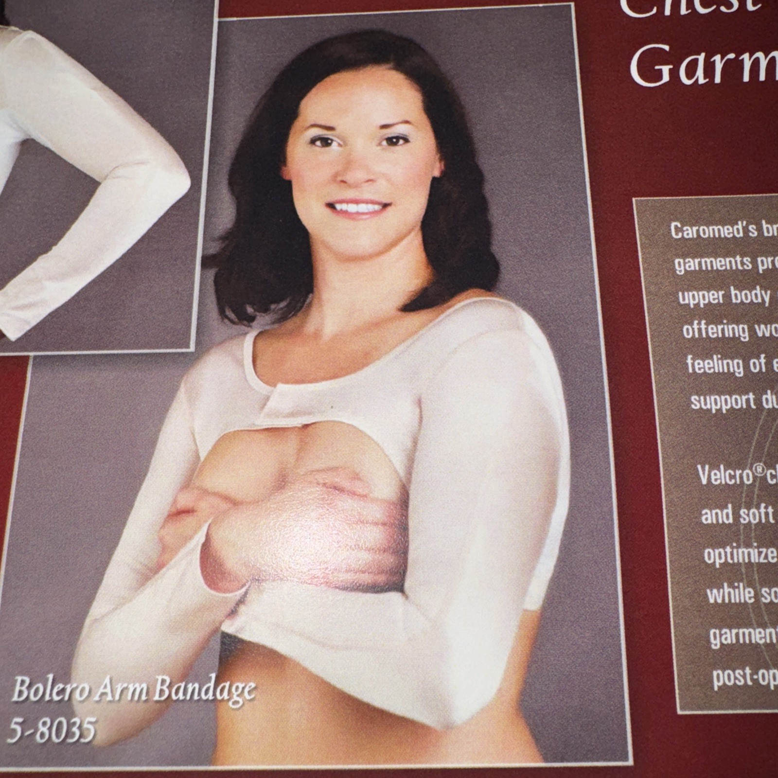 Caromed PostSurgical Compression Vest Style Arm Bandage Bolero Garment 8035B XXL