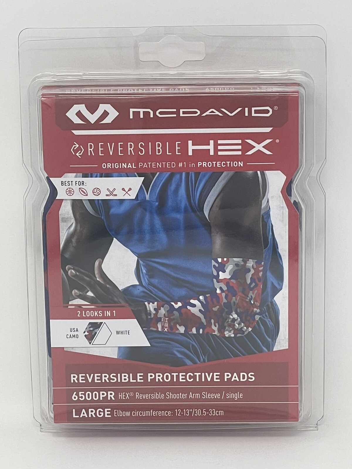 McDavid HEX® Reversible Padded Shooter Arm Sleeve Sports Basketball Football