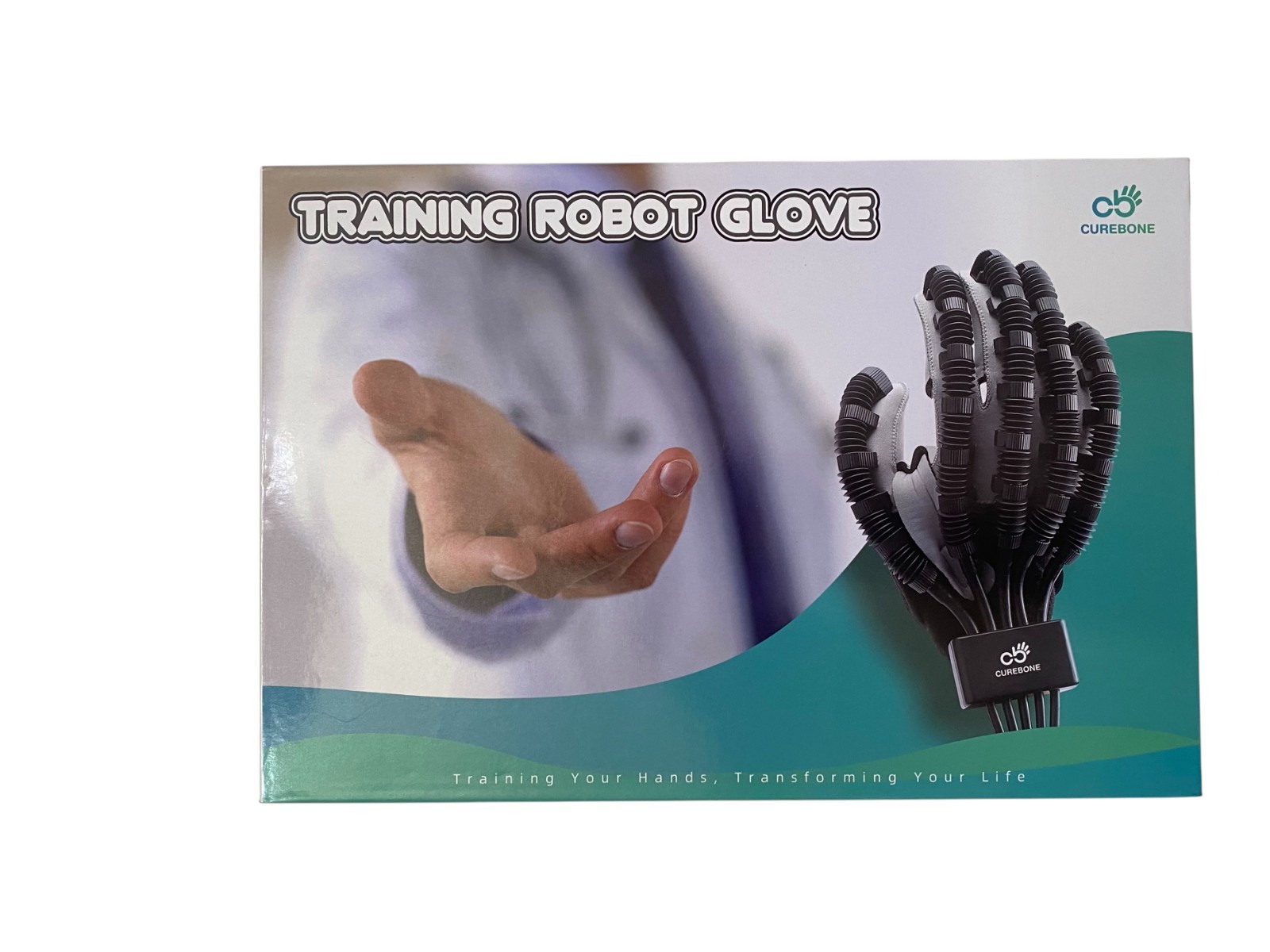 Curebone Training Robot Glove Right Small Stroke Recovery Therapy Finger Rehab.