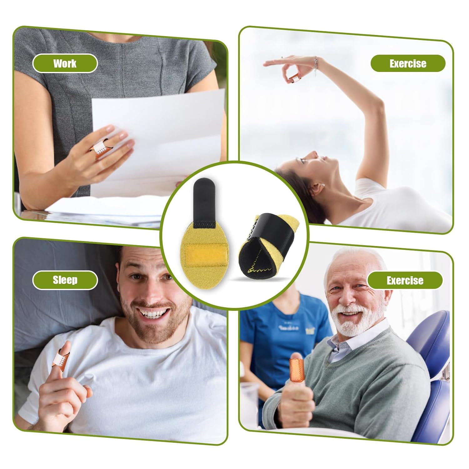 8 Pcs Trigger Finger Splints Single Straps Finger Splint Support Brace Kit Index