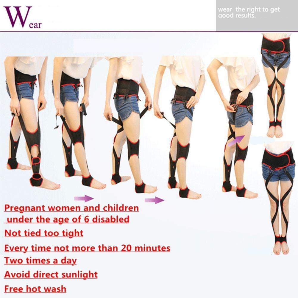 Adult Unisex O-leg X-leg Figure Correction Belt Strap Slim Legs Corrector Black