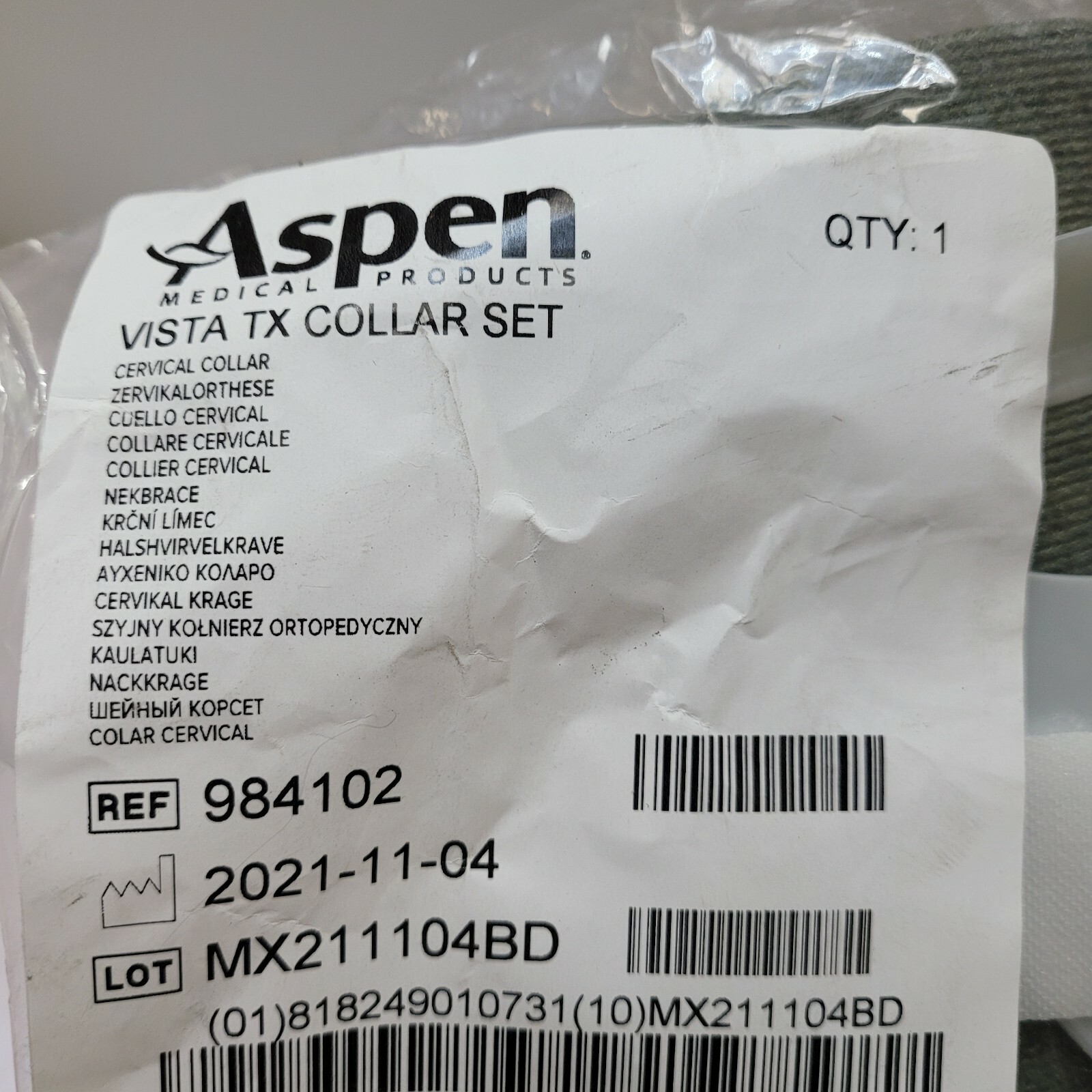 Breg 100085-000 Vista TX Collar Set