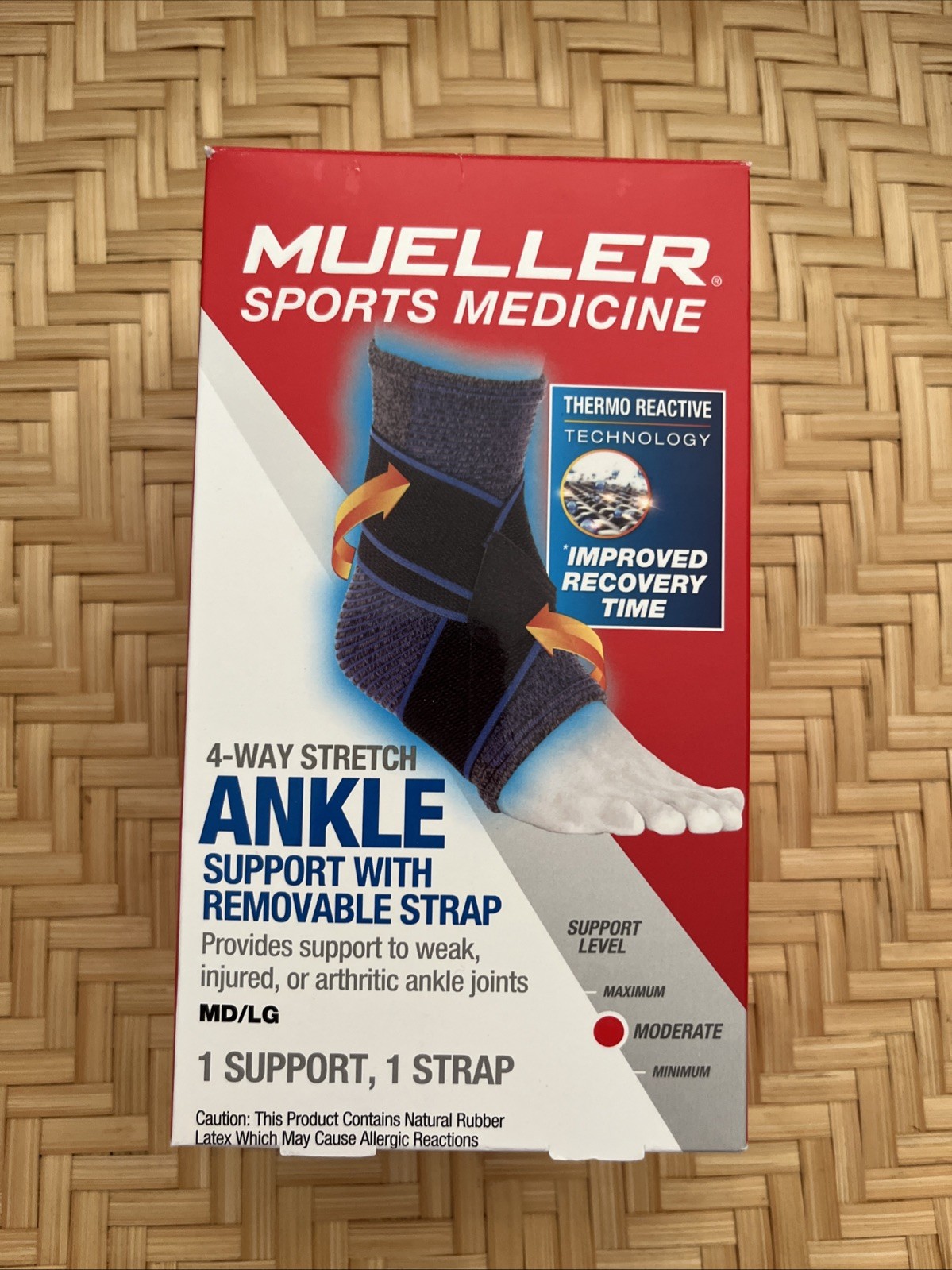 Mueller Sports Medicine Ankle Support w/Removable Strap MED/LG