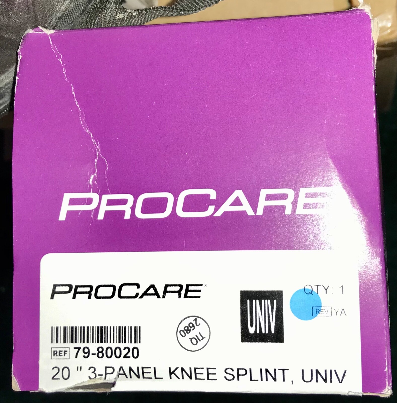 Procare 20” 3-Panel Knee Splint 79-80020