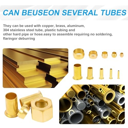 1/4″, 3/8″, 5/16″, 1/2″ OD Brass Compression 200 pcs, 1/4″, 5/16″, 3/8″, 1/2″