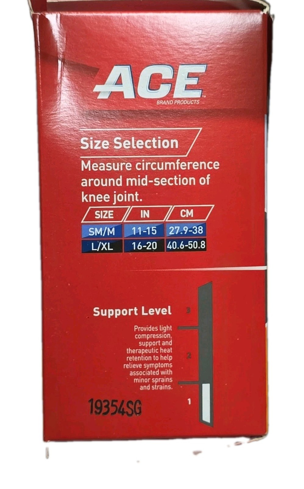 Ace Compression Knee Support Soft Neoprene Blend Soothing Small Medium Size