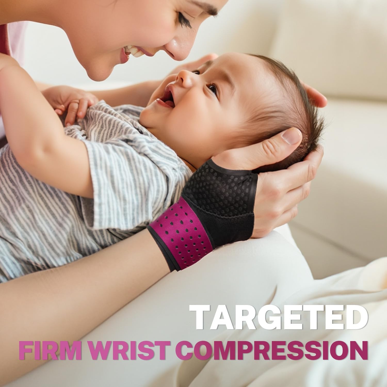 Ultra Thin Carpal Tunnel Wrist Brace Soft Thumb Adjustable Compression Wrap