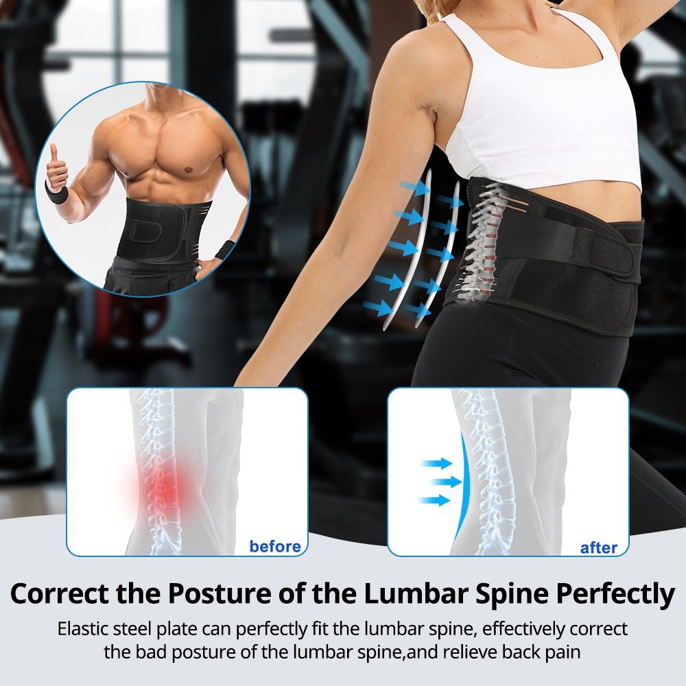 Adjustable Lumbar Support Lower Waist Back Belt Brace Pain Relief For Men Women