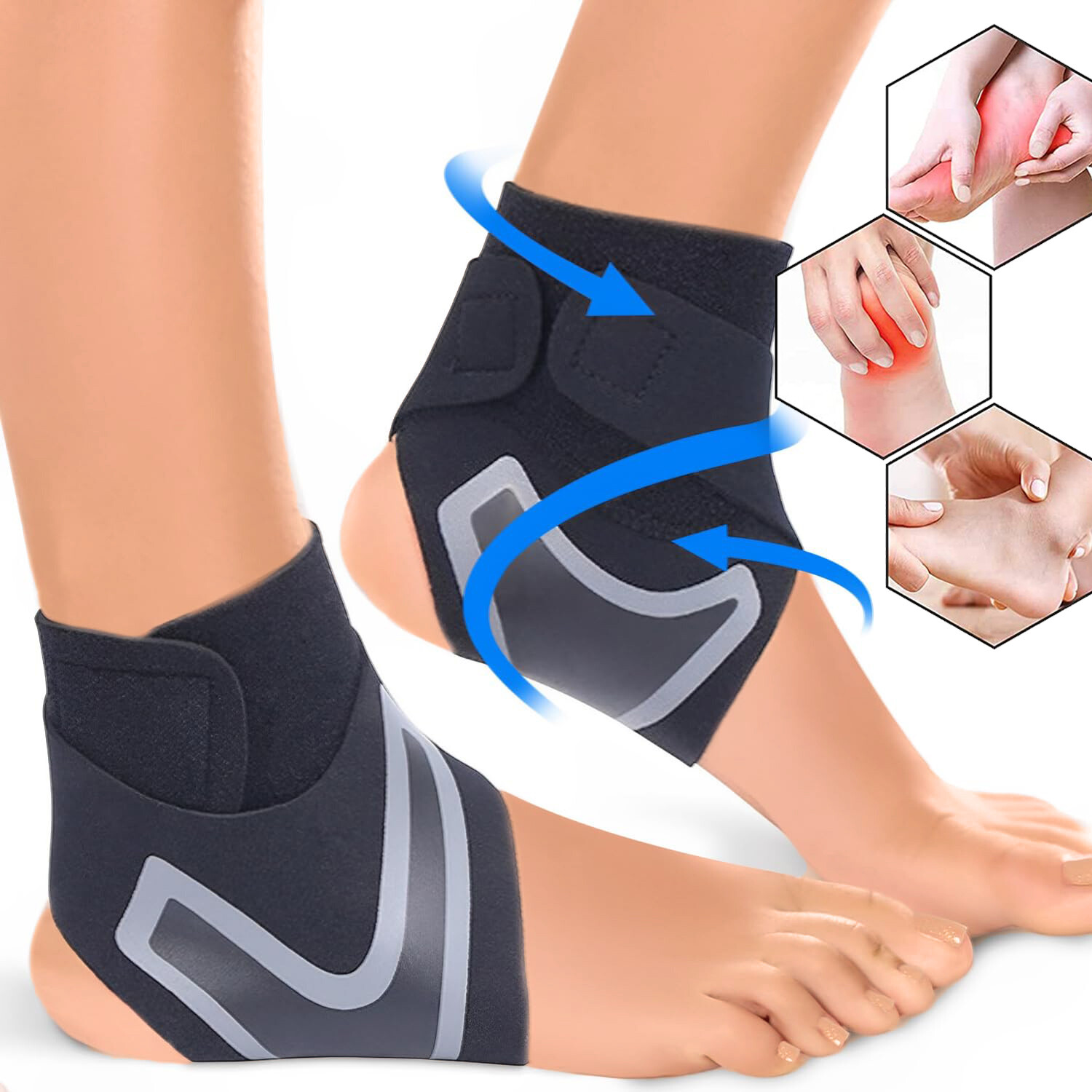 Tobilleras Soporte Deportiva PROTECTOR DE TOBILLO para Proteger el Tobillo y Pie