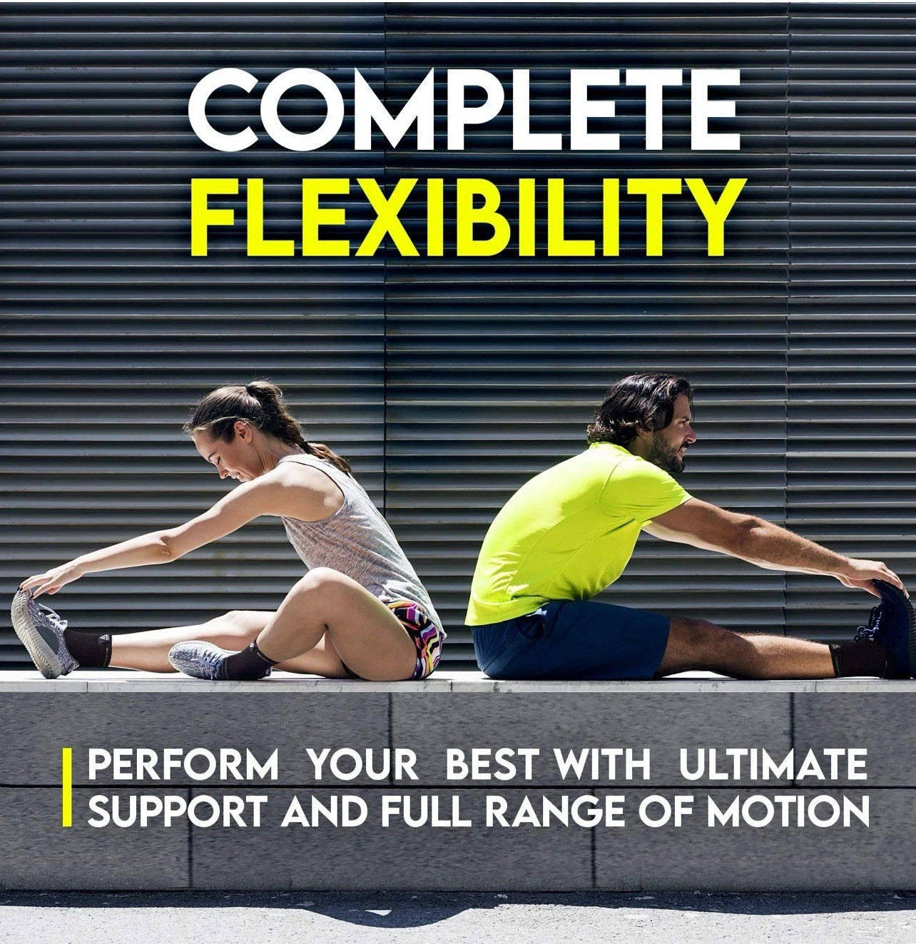 Langov Ankle Brace Compression Sleeve Ankle Unisex Compressor Brace Pair S-XL