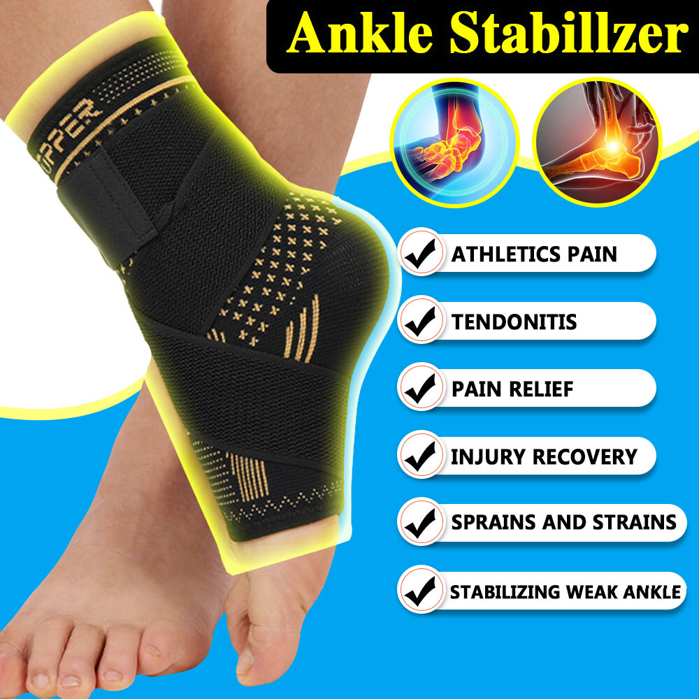 Ankle Brace Support Compression Sleeve Plantar Fasciitis Pain Relief -Foot Wrap