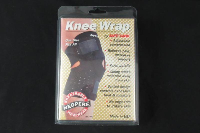 SafeGard Knee Wrap Adjustable Neoperf Support – Pre-Owned, Breathable Black