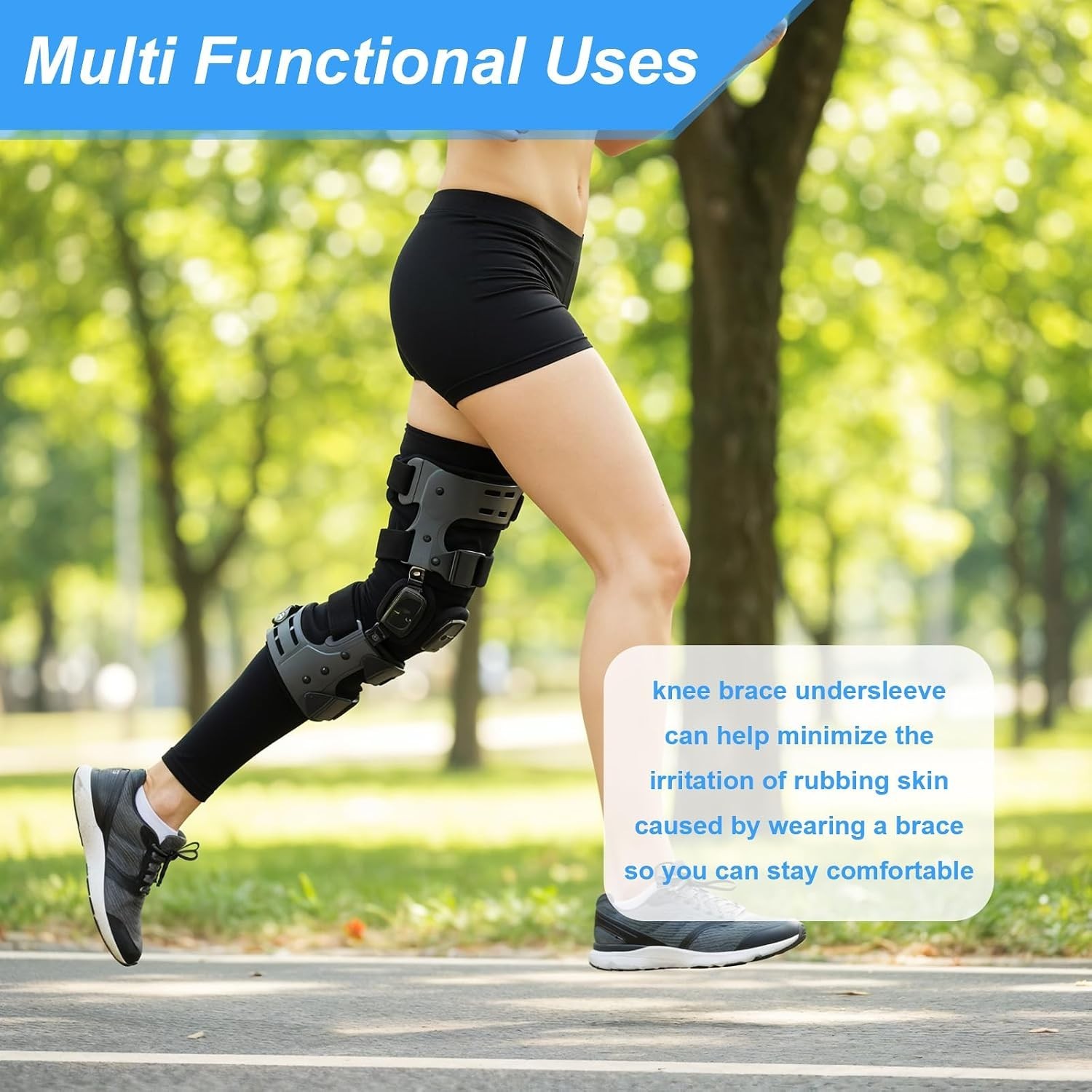 1 Pair Knee Brace Undersleeve Knee Undersleeves for Women & Men Compression B…