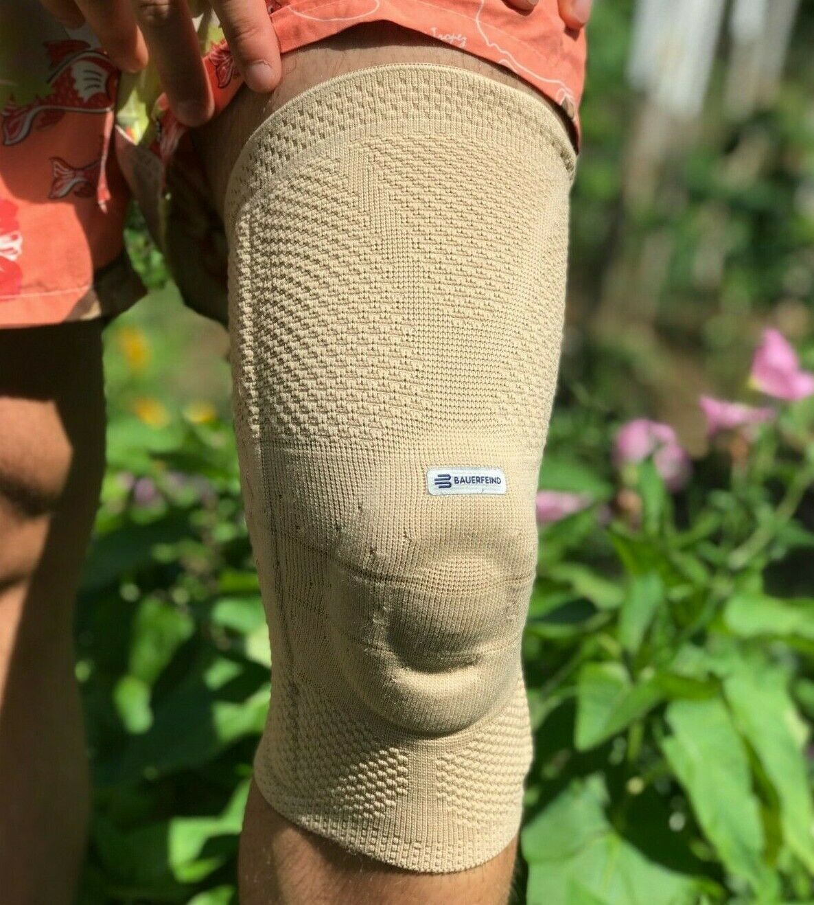 Bauerfeind GenuTrain Size 5 Knee Joint Brace Patella Support Bandage Sleeve ACL