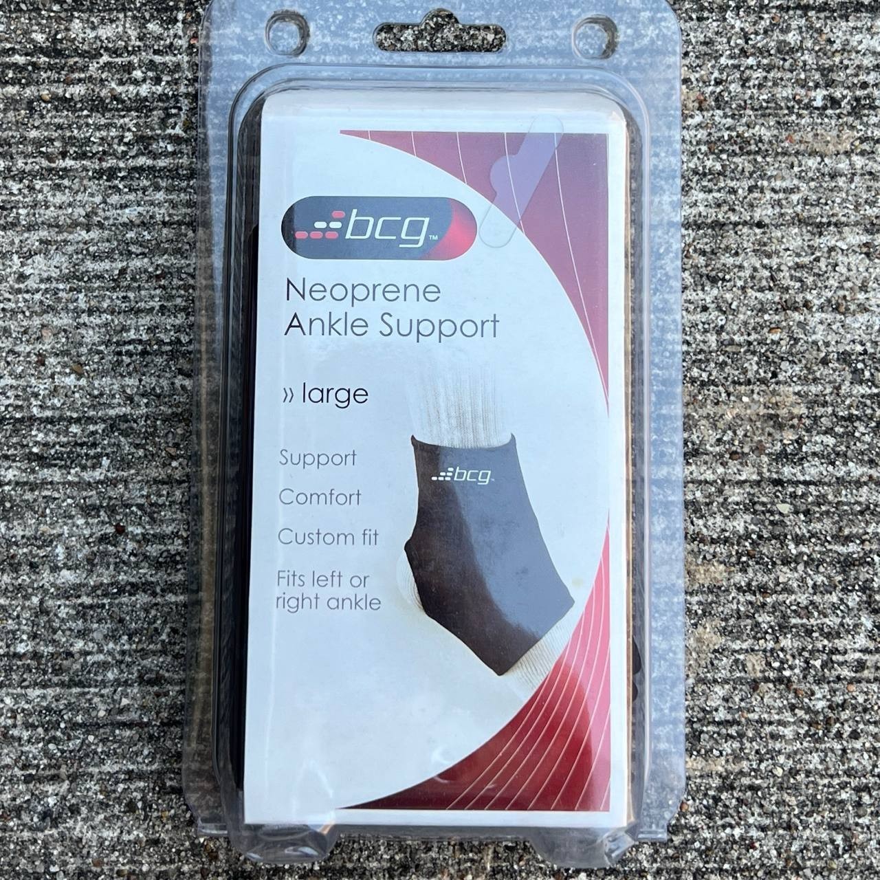 BCG Neoprene Ankle Support Brace Medium Black Left or Right New Sealed