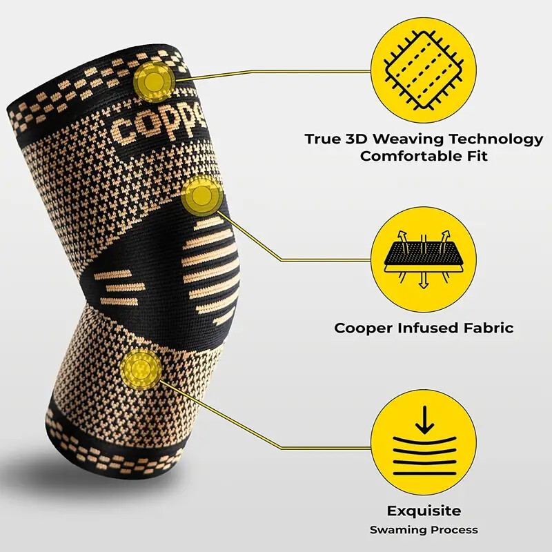 Copper Elbow Brace Support Compression Sleeve Wrap Arthritis Arm Pain Relief