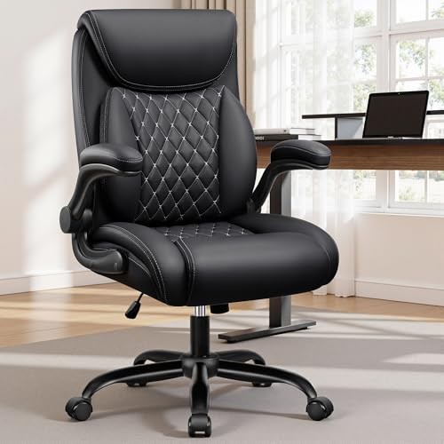 BESTFAIR OFFICE CHAIR, ERGONOMIC LUMBAR SUPPORT LOWER BACK PAIN RELIEF – BLACK