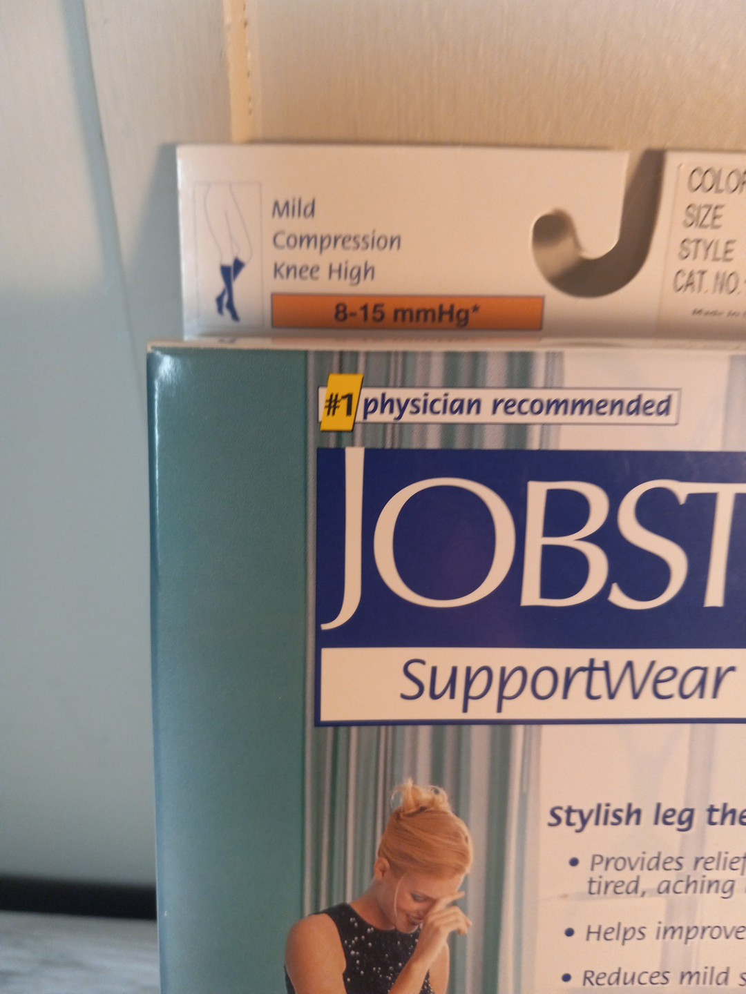 JOBST UltraSheer Knee High Compression Stockings Silky Beige 8-15 mmHg Sz 9.5-11