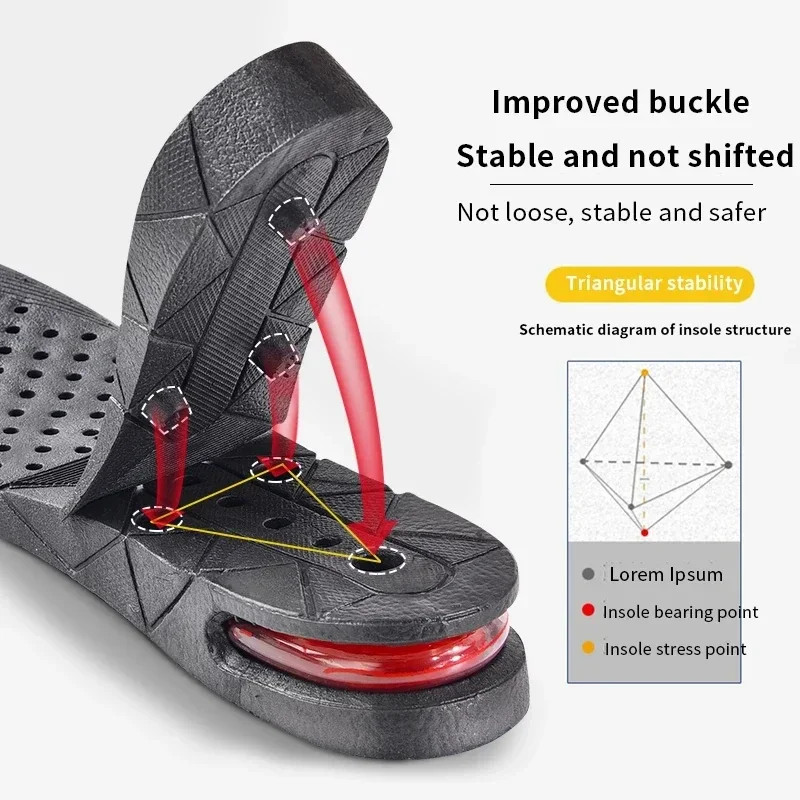 NEW 1Pair Height Increase Insole for Feet 3cm 5cm 7cm 9cm Variable Height Shoes