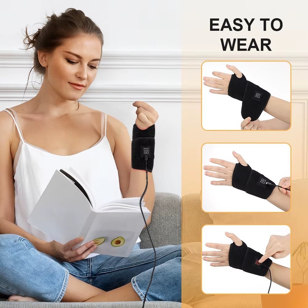 TheraWrap for Carpal Tunnel, Thera Wrap Wrist Wrap With Heat & Massage