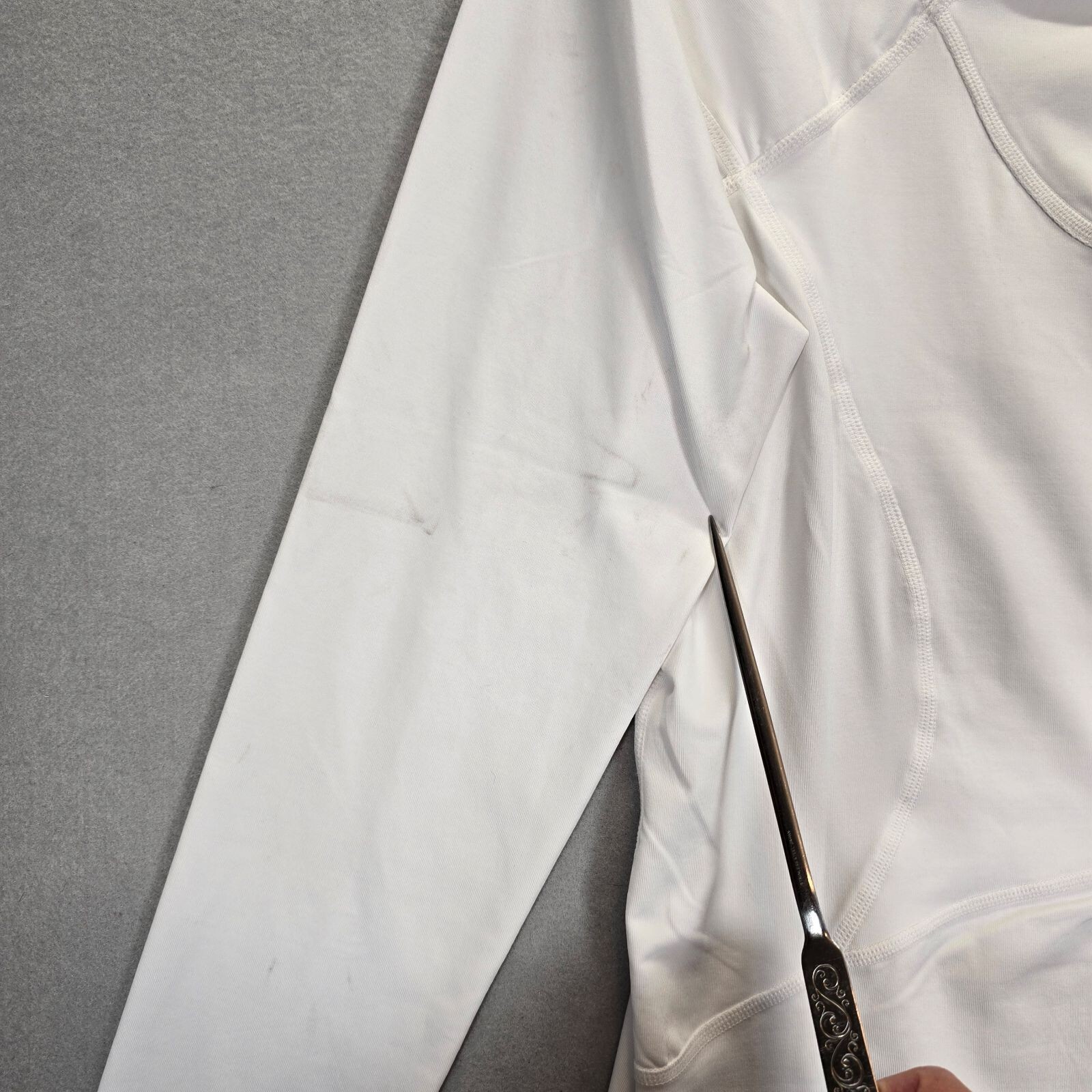 Tommie Copper White Long Sleeve Shoulder Support 2XL Upper Back Pain Brace Shirt