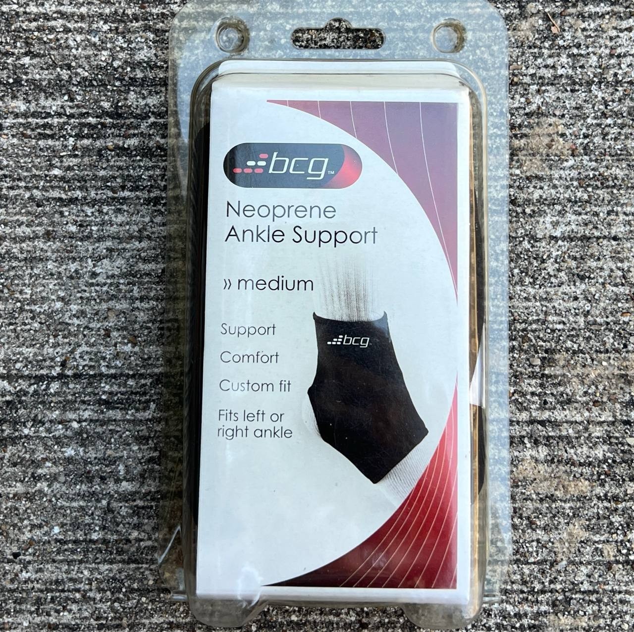 BCG Neoprene Ankle Support Brace Medium Black Left or Right New Sealed