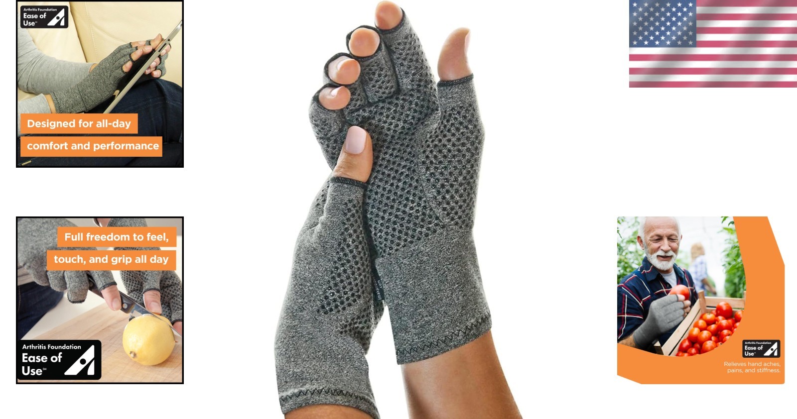 Breathable Medium Compression Gloves by IMAK – Arthritis & Circulation Support