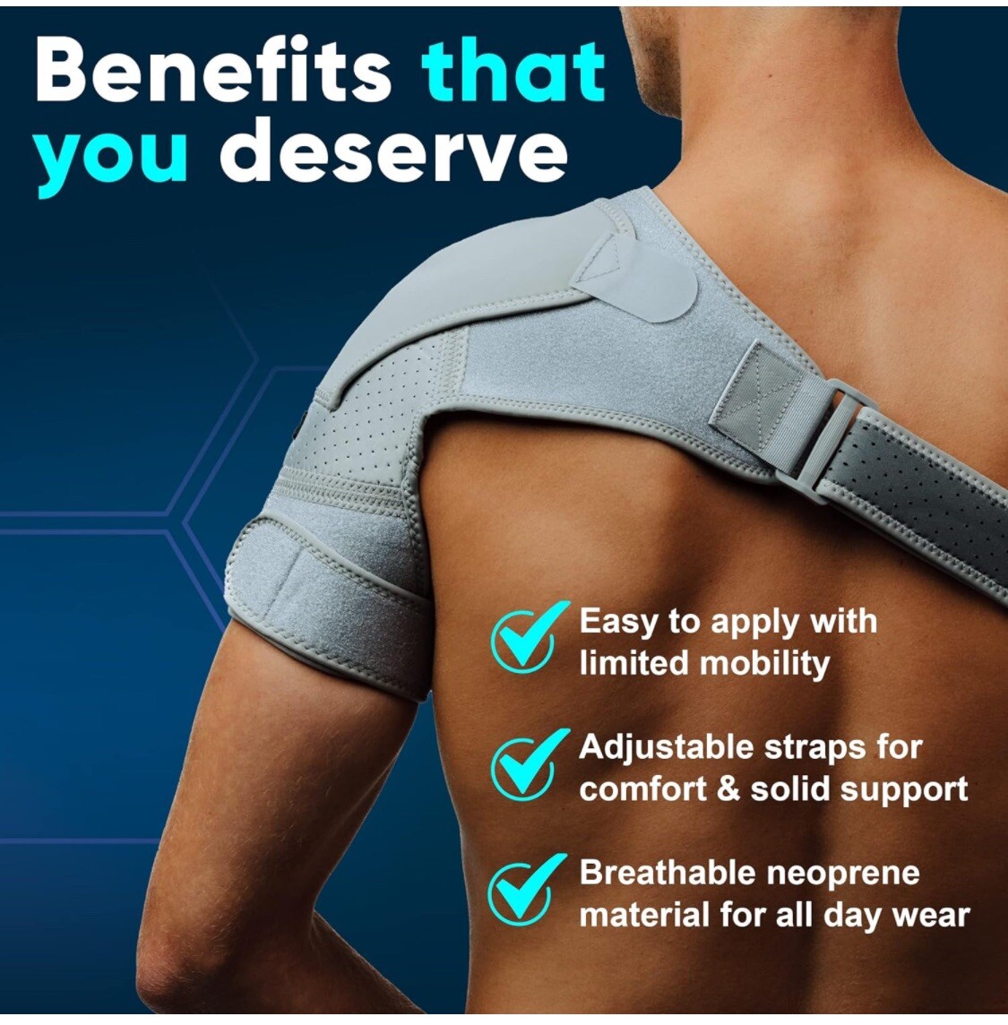 Zenkeyz Active Living Copper Compression Shoulder Brace, S/M Unisex