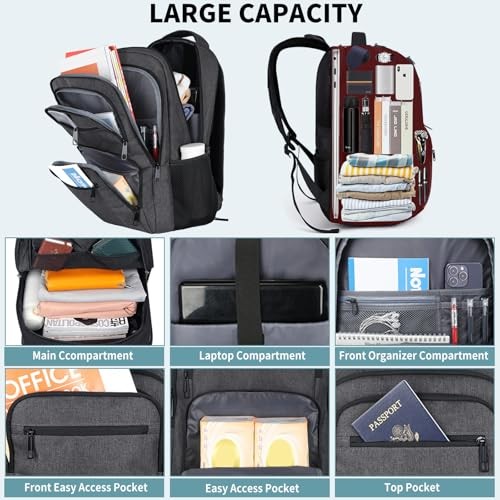 Skaypibs Backpck for Men Women School Backpack for Boys 15.6 Inch A2-black