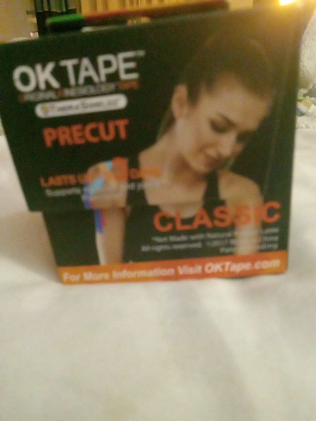 OK Tape Roll Cotton Kinesiology Therapeutic Elastic Sport Precut 20 Strips 16 ft