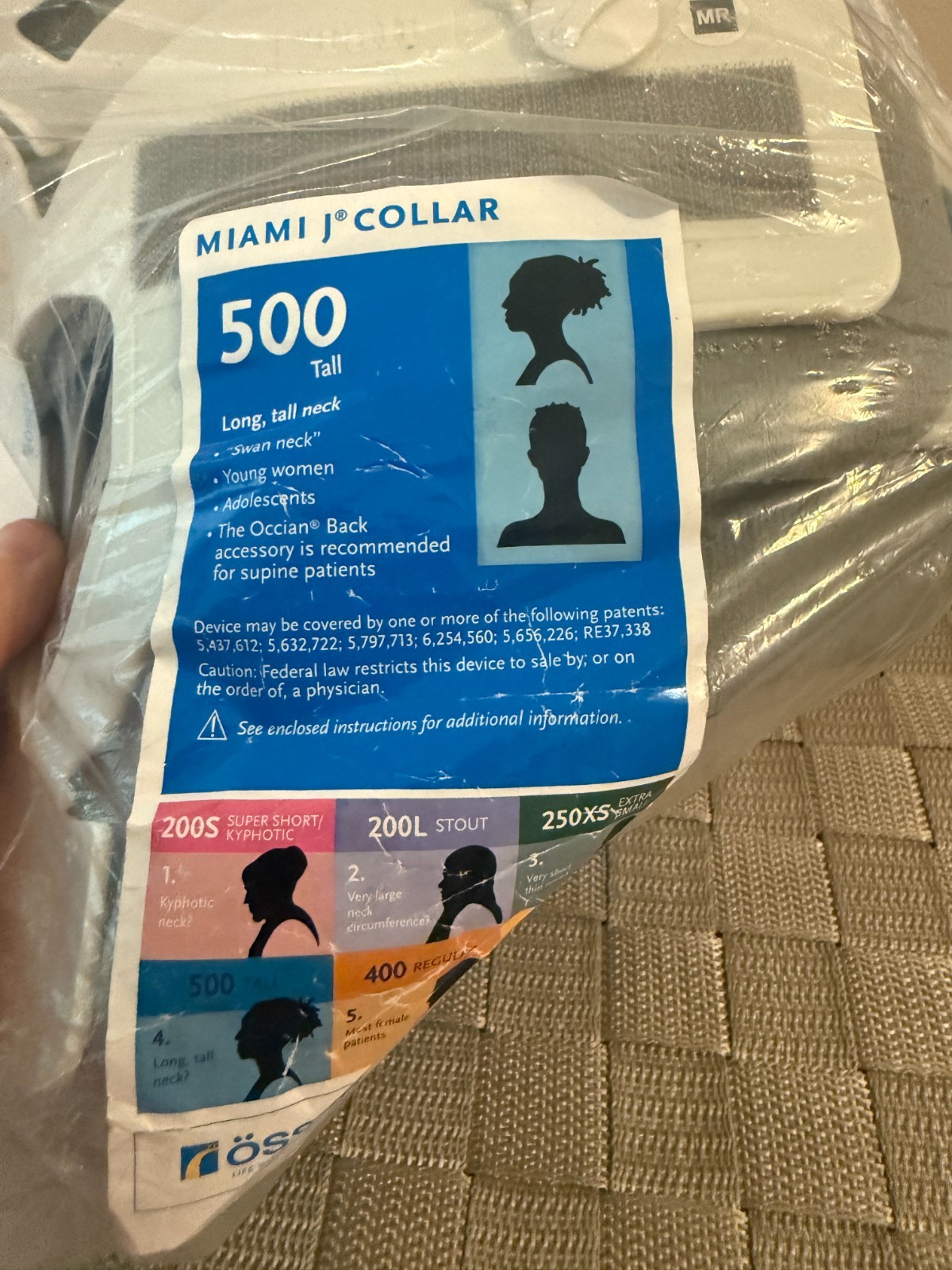 Ossur Miami J Cervical Collar Immobilizer MJ-500 Tall – Long Tall Neck