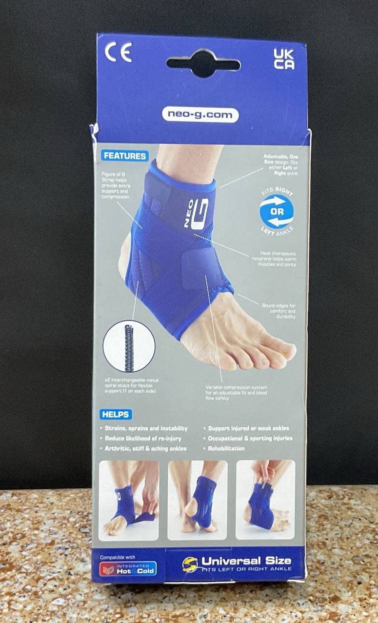 Neo G Stabilized Ankle Support w Figure Of 8 Straps Class 1 Medical Device*READ*